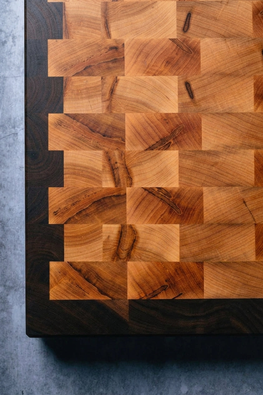 The Chef - End Grain Butcher Board - 16" x 20" - Ambrosia Maple